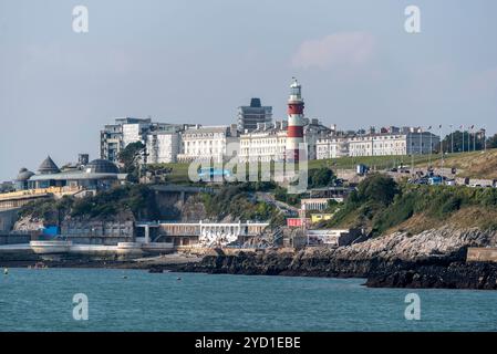 Plymouth Devon England. 30.09.2024. Landschaft von Plymouth Sound of the Hoe und Gebäude am Meer Plymouth UK. Stockfoto