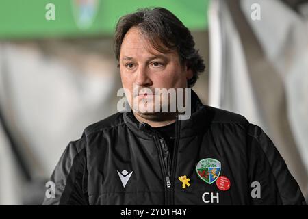 Craig Harrison Cheftrainer der New Saints vor dem UEFA Conference League-Spiel The New Saints gegen Astana in New Meadow, Shrewsbury, Großbritannien, 24. Oktober 2024 (Foto: Cody Froggatt/News Images) Stockfoto