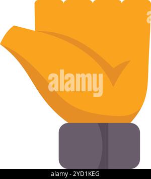 Cartoon Hand macht die Geste für die Nummer Eins Stock Vektor