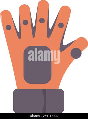 Sporthandschuh schützende Hand, unverzichtbare Ausrüstung für sicheres und bequemes Üben Ihrer Lieblingssportart Stock Vektor