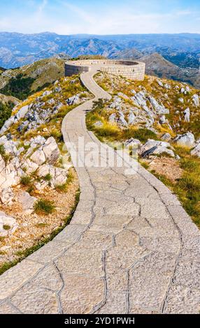 Aussichtspunkt Auf Dem Berg Lovcen Stockfoto