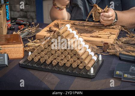 Handgerollte Zigarren, USA Stockfoto