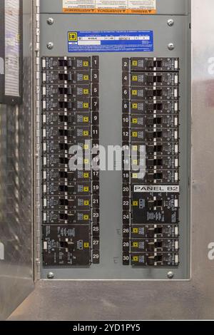 Schalttafel des Leistungsschalters Stockfoto