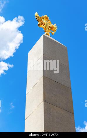 Russisches Wappen doppelköpfiger Adler Stockfoto