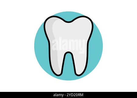 Zahnsymbol. Symbolstil für farbige Umrisse. Symbol für medizinische Geräte. Vektor-Illustration für Integritätselemente Stock Vektor