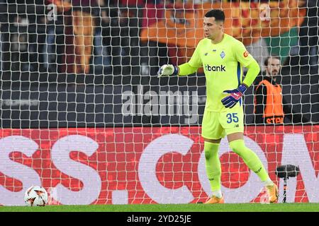 Rom, Italien. Oktober 2024. Ruslan Neshcheret von Dynamo Kiew in der ersten Qualifikationsrunde der Europa League - Spiel im dritten Legs zwischen Roma und Dynamo Kiyv im Olympiastadion. Endergebnis AS Roma 1: 0 Dynamo Kiyv Credit: SOPA Images Limited/Alamy Live News Stockfoto