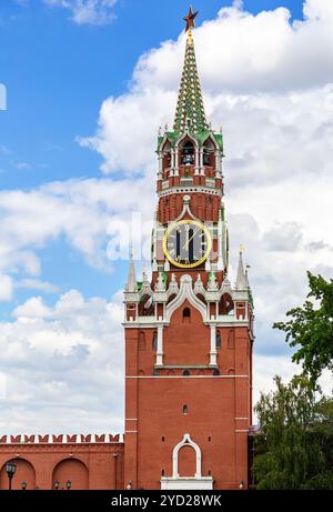 Blick auf den Spasskaya-Turm des Moskauer Kremls Stockfoto