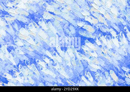Blauer Hintergrund mit Ölfarbe. Schöne Nahaufnahme-Pinselstriche. Stockfoto
