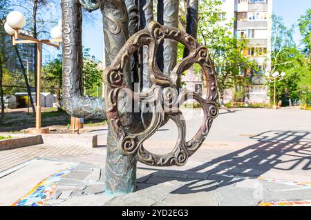 Samara, Russland - 13. Mai 2018: Denkmal nach Samara Wasserversorgung auf der Stadt. Stockfoto