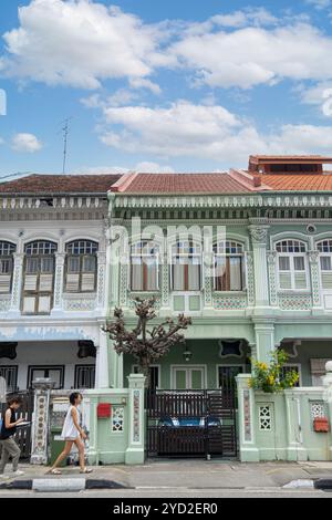 Peranakan Häuser in Singapur, Katong-Joo Chiat, Koon Seng Road, Stockfoto