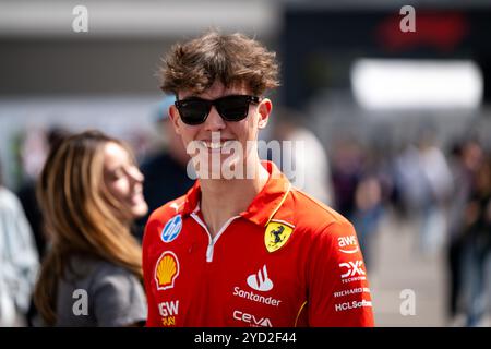 Oliver Bearman (MoneyGram Haas F1 Team, Scuderia Ferrari Driver Academy Junior), MEX, Formel 1 Weltmeisterschaft, Grand Prix von Mexiko City, Autodromo Hermanos Rodriguez, Media Day, 24.10.2024 Foto: Eibner-Pressefoto/Michael Memmler Stockfoto