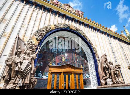 VDNKh Ukraine Pavillonfassade in Moskau Stockfoto