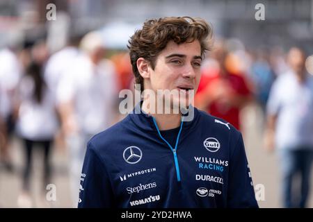 Mexiko-Stadt, Vereinigte Staaten. Oktober 2024. Franco Colapinto (Williams Racing, Argentinien, #43), MEX, Formel 1 Weltmeisterschaft, Grand Prix von Mexiko City, Autodromo Hermanos Rodriguez, Media Day, 24.10.2024 Foto: Eibner-Pressefoto/Michael Memmler Credit: dpa/Alamy Live News Stockfoto