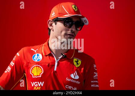 Mexiko-Stadt, Vereinigte Staaten. Oktober 2024. Charles Leclerc (Scuderia Ferrari HP, Monaco, Nr. 16), MEX, Formel 1 Weltmeisterschaft, Grand Prix von Mexiko City, Autodromo Hermanos Rodriguez, Media Day, 24.10.2024 Foto: Eibner-Pressefoto/Michael Memmler Credit: dpa/Alamy Live News Stockfoto