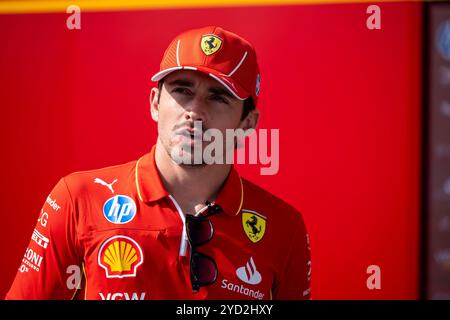 Mexiko-Stadt, Vereinigte Staaten. Oktober 2024. Charles Leclerc (Scuderia Ferrari HP, Monaco, Nr. 16), MEX, Formel 1 Weltmeisterschaft, Grand Prix von Mexiko City, Autodromo Hermanos Rodriguez, Media Day, 24.10.2024 Foto: Eibner-Pressefoto/Michael Memmler Credit: dpa/Alamy Live News Stockfoto