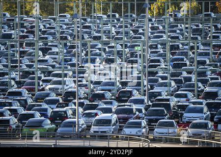 Parkplatz P2, am Flughafen Köln-Bonn, Nordrhein-Westfalen, Deutschland, Europa Stockfoto