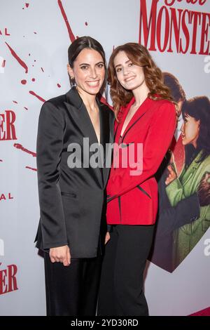 New York, Usa. Oktober 2024. Caroline Lindy und Kayla Foster nehmen am 24. Oktober 2024 an der New Yorker Premiere „Your Monster“ im Metrograph in New York City Teil. (Foto von Thenews2/NurPhoto) Credit: NurPhoto SRL/Alamy Live News Stockfoto