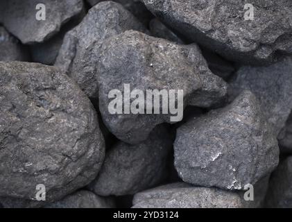 Abstrakte Hintergrundstruktur Von Kohle, Einem Unverantwortlichen Fossilienbrennstoff Stockfoto