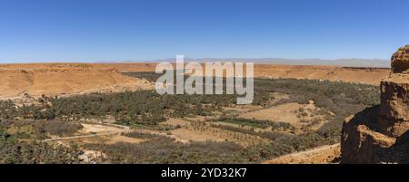 Panoramablick auf das Ziz-Tal und die Region Tafilalet in Zentral-Marokko Stockfoto