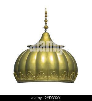 Isolierte goldenen Kuppel von einem Sikh Gurdwara Tempel Stockfoto