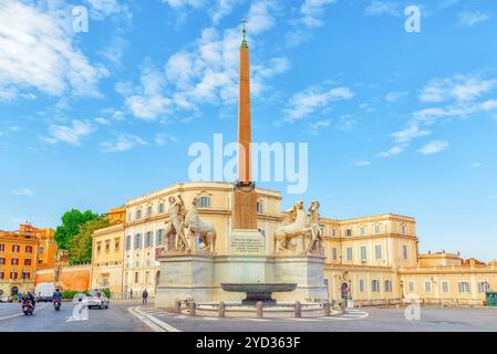Rom, Italien, 09. MAI 2017: Dioscuri Brunnen (Fontana dei Dioscuri) liegt in der Nähe von Quirinal (Palazzo del Quirinale). Rom. Italien. Stockfoto