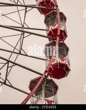 Details Des Red Retro Vintage Riesenrads Stockfoto