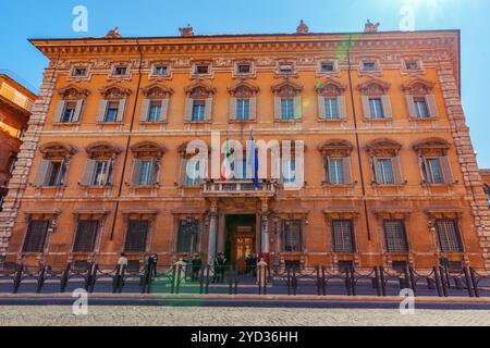 Rom, Italien, 09. Mai, 2017: Schöne Landschaft von Madama Palace (Palazzo Madama). Palazzo Madama in Rom ist der Sitz des Senats der Italienischen Re Stockfoto