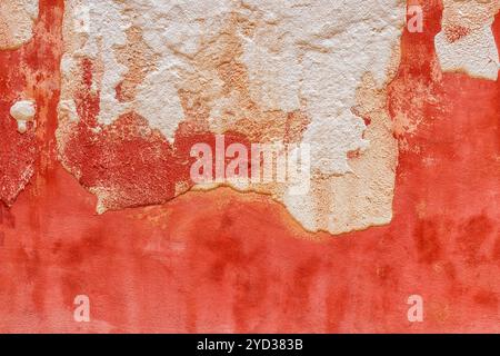 Textur einer mittelalterlichen Altstadt Pflasterwand in Venedig. Italien. Stockfoto