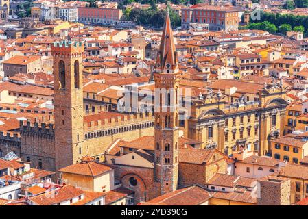 Badia Fiorentina ist ein Kloster und Kirche jetzt die Heimat der monastischen Gemeinschaften von Jerusalem in der Via del Proconsolo, im Zentrum des historischen Florenz Stockfoto