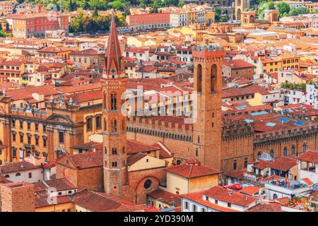 Badia Fiorentina ist ein Kloster und Kirche jetzt die Heimat der monastischen Gemeinschaften von Jerusalem in der Via del Proconsolo, im Zentrum des historischen Florenz Stockfoto