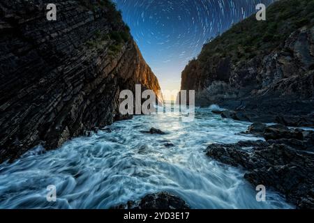 Felsiger Meeresgrund der Barrington Coast, NSW Australien Stockfoto