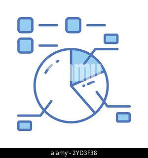 Schnappen Sie sich dieses sorgfältig gestaltete Symbol des Tortendiagramms, des Vektors für Geschäftsanalysen Stock Vektor