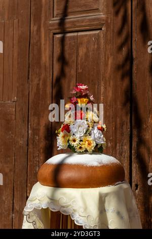 San Gregorio Festival von Pa Beneit in Torremanzanas, La Torre de les Macanes, Alicante, Spanien – Stockfoto Stockfoto