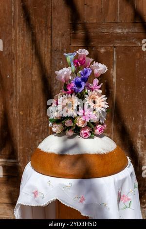 San Gregorio Festival von Pa Beneit in Torremanzanas, La Torre de les Macanes, Alicante, Spanien – Stockfoto Stockfoto