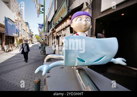 Japan, Honshu Island, Kanto, Chofu, Manga Statue, GeGeGe no Kitaro, Autor, Shigeru Mizuki. Stockfoto