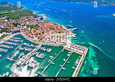 Biograd na Moru historische Küstenstadt aus der Vogelperspektive Stockfoto