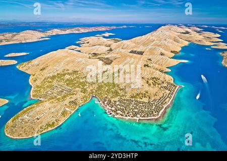 Kornati. Erstaunliche Inselarchipelandschaft des Nationalparks Kornati Luftbild Stockfoto