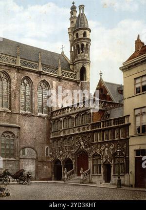 Die Kapelle von Brügge, Belgien, ca. 1895, historische, digital restaurierte Reproduktion von einer Vorlage aus dem 19. Jahrhundert, Datum unbekannt, die Kapelle von Brügge, Belgien, historisch, digital restaurierte Reproduktion von einer Vorlage aus dem 19. Jahrhundert. Jahrhundert, Datum nicht angegeben Stockfoto