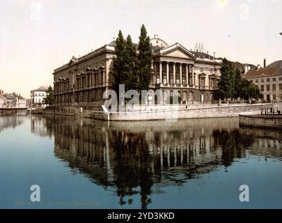 Justizpalast, Gent, Belgien, CA 1895, Historical, digital restaurierte Reproduktion eines Originals aus dem 19. Jahrhundert, Datum unbekannt, Justizpalast, Gent, Belgien, historisch, digital restaurierte Reproduktion von einer Vorlage aus dem 19. Jahrhundert, Datum nicht angegeben Stockfoto