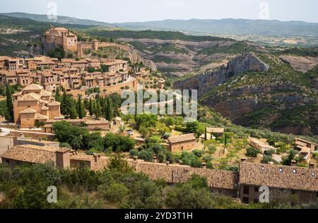 Die Gemeinde Alquézar in der Provinz Huesca in der autonomen Gemeinschaft Aragon, Spanien Stockfoto