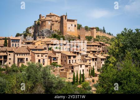 Die Gemeinde Alquézar in der Provinz Huesca in der autonomen Gemeinschaft Aragon, Spanien Stockfoto