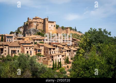 Die Gemeinde Alquézar in der Provinz Huesca in der autonomen Gemeinschaft Aragon, Spanien Stockfoto