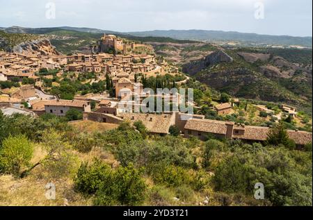 Die Gemeinde Alquézar in der Provinz Huesca in der autonomen Gemeinschaft Aragon, Spanien Stockfoto