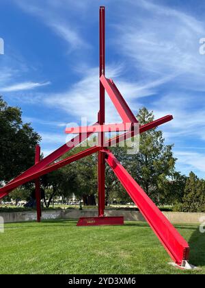 Are Years What by Mark di Suvero im Hirshhorn Museum in Washington DC Stockfoto