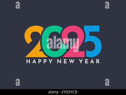 Farbenfroher Hintergrund mit Text zum Happy New Year Stock Vektor