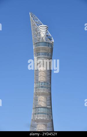 Aspire Tower, auch bekannt als die Fackel, in Doha, Katar Stockfoto