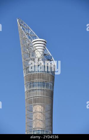 Aspire Tower, auch bekannt als die Fackel, in Doha, Katar Stockfoto