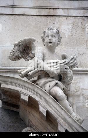 Statue des Engels, Kirche von St. Blaise in Dubrovnik Stockfoto