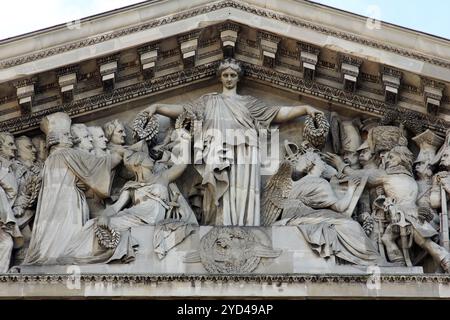 Paris - Tympanon des Pantheons Stockfoto