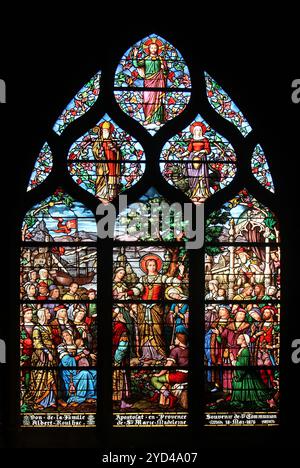 Saint Mary Magdalene, Glasmalerei, Kirche Saint Severin, Paris, Frankreich Stockfoto